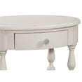 thumbnail image 2 of Pemberly Row Modern / Contemporary Dove White Wood Oval Accent Table, 2 of 7