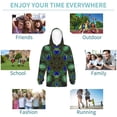 thumbnail image 5 of Lsque Peacock Feathers Patten Youth Hoodie Sweatshirt Pullover with Kangaroo Pocket Boys and Girls Hoodie Warm Hoodie for Kids-Medium, 5 of 6