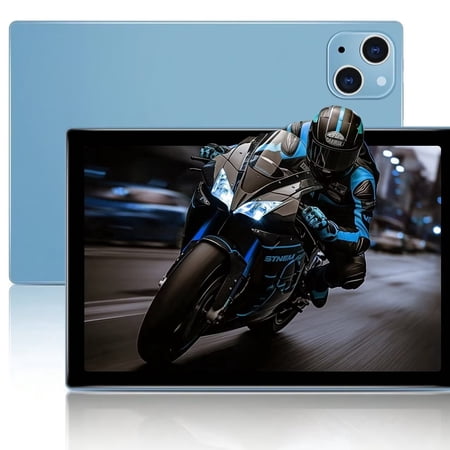 10.1-inch Tablet, Android 15 Operating System; 1280?800 IPS HD Touchscreen Display, 8-core Processor, 4GB RAM, 64GB ROM, 5MP + 13MP Camera, 6000mAh Battery, Wi-Fi 5, Blue