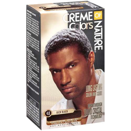 Creme of Nature Men's Permanent Hair Color, Rich Black 