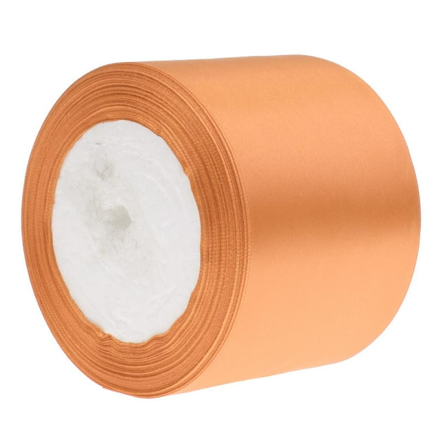 Cinta de decoración para fiesta de cumpleaños de boda Yuyangstore lazo artesanal 7,5 m Amarillo dorado Carrete de la cinta del satén