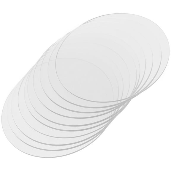 WASHWEPE Glass Panel Acrylic Circles Transparent 10pcs For Painting