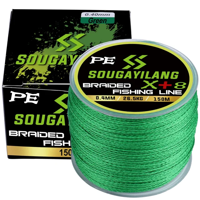 12 Strands/8 Strands/4Strands 150m Braided Line Abrasion Resistant Multifilament Fishing Line Carp Braided Line 8 Strands green 150M-0.20MM-36.6LB