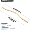 thumbnail image 6 of Goo-Ki 11.3''/12.6'' Double Hole Centers Light Brushed Brass Cabinet Pull, Modern Handle Minimalist Drawer Handle Wardrobe Cabinet Zinc Alloy Handle, 6 Pack, 6 of 7