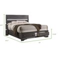 thumbnail image 2 of JERFIT King Size Storage Bed with 2 Drawers, Engineered Wood Frame, Gray Traditional Platform Bed, No Box Spring Needed, Underbed Storage for Bedroom, 2 of 6