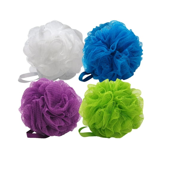 Esponja de baño Aquasentials Mesh Puf (paquete de 4) (multicolor)