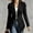 02-Black, variant on Women's Western Style Faux Suede Fringe Jacket, Lapel Long Sleeve Vintage Open Front Coat, Casual Tassel Outerwear for Daily Wear 02-Black S