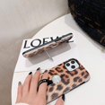 thumbnail image 3 of Phone Case for iPhone 12 Pro Max Leopard Print Finger Grip Design Rugged Shockproof Slim Soft TPU + Matte PC, 3 of 5
