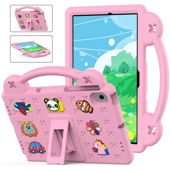 Allytech Kids Case for Lenovo Tab M10 Plus 3rd Gen 10.6" TB-125F/128F (2022),Shockproof Kid-Proof Cover with Handle EVA Kickstand Kids Friendly Cover -Pink
