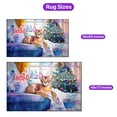 thumbnail image 5 of Watercolor Hello Winter Abyssinian Chill Christmas Welcome Indoor Rug Cat Lover Kitten Owner Gifts Carpet Living Bed Room Sofa Home Decor - 00016, 5 of 5