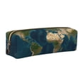 thumbnail image 1 of Balery World Map Estuche de Lápices de Cuero Impreso, Estuche para Suministros de Arte, Estuche de Lápices con Cremallera, Estuche de Almacenamiento de Papelería, 1 of 7