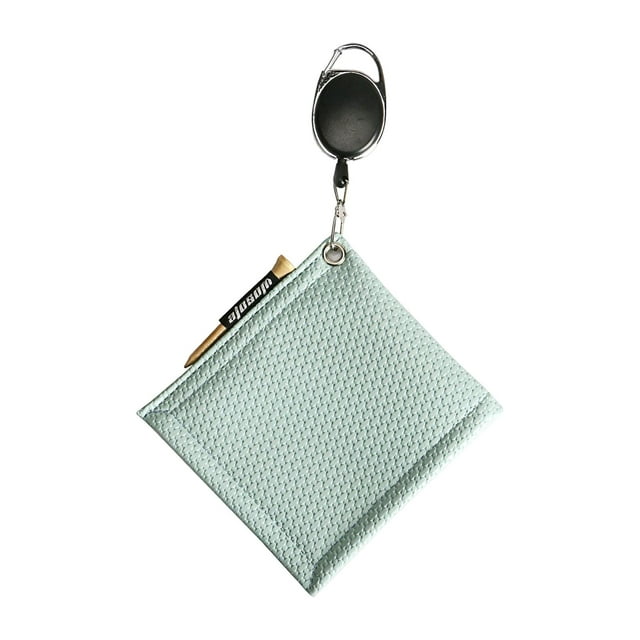 jinwen Golf Ball Cleaning Towel, Cleaner Fashion Double Sided Athletes Keychain Light Blue