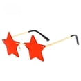thumbnail image 3 of Gafas de sol sin marco para mujer, gafas de sol de cinco puntas con forma de estrella, personalizadas, coloridas, estilo oceánico, gafas de moda de verano, 3 of 5