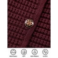 thumbnail image 6 of Women Knit Cardigan Sweaters Fall Fashion Long Sleeve Button Down Trendy Casual Jacket Winter Clothes Brick Red S, 6 of 9