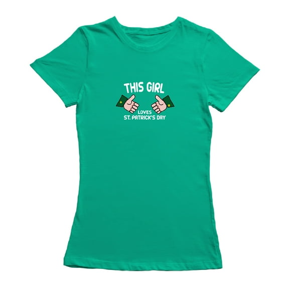 This Girl Loves St Patrick's Day Graphic Women's T-shirt