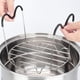 thumbnail image 4 of Olla a presión con rejilla de vapor de acero inoxidable, 6 cuartos de galón, 8 cuartos de galón, compatible con accesorios de olla instantánea, con asas de silicona resistentes al calor, com, 4 of 5