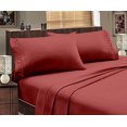 thumbnail image 1 of Hotel Luxurious, 1800 Series, 4pc Sheet Set Branch (Full, Burgundy), 1 of 1