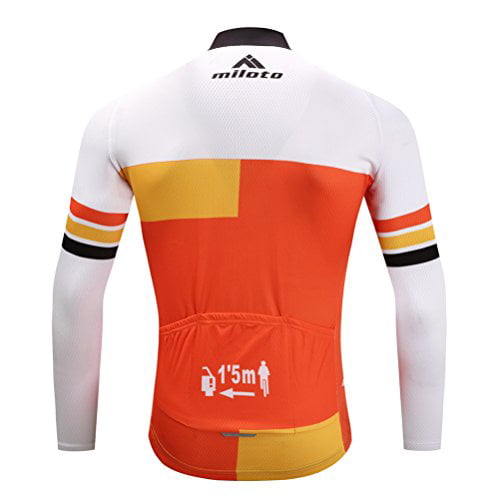 Uriah Men's Cycling Jersey Thermal Fleece Long Sleeve Reflective 