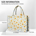 thumbnail image 3 of Large Capacity Tote Bag,Yellow Lemon Fruit Slices White Pattern Handbag Fashion Luxury Tote Bag,15.7"x13"x 5.1" Inches,Laptop Compatible, 3 of 6