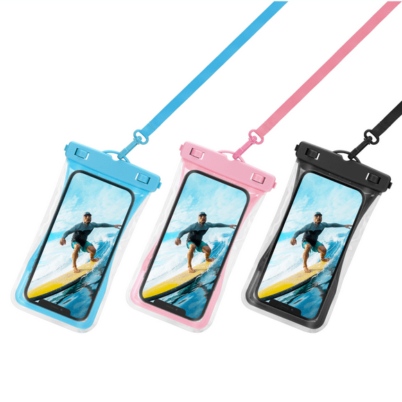 Urbanx Universal Waterproof Phone Pouch Cellphone Dry Bag Case Designed For Nokia 5 Perfect Fit for All Other Smartphones Up To 7" - 3 Cases - Mixed Colors
