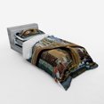 thumbnail image 3 of Ambesonne Urban Bedding Set 4 Pcs, Skyline of Brooklyn NYC, Queen, Multicolor, 3 of 3