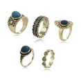 thumbnail image 4 of 5Pcs/Set Bague en Alliage de Pierre Bleue Vintage Femmes Charmant Bijoux, 4 of 8
