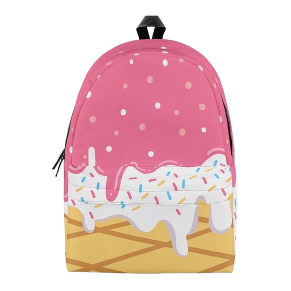 VKLU Ice Drip Pattern School Backpack, Lightweight Handy Bookbag, Water-Resistant Tough Fabric Bag for Outgoing, Color D