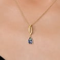 thumbnail image 3 of Gem Stone King 10K Yellow Gold Green Mystic Topaz Pendant Necklace for Women | 1.00 Cttw | Gemstone November Birthstone | Pear Shape 8X5MM | With 18 inch Chain, 3 of 6