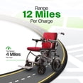 thumbnail image 3 of Culver Mobility -KANO- (only 35lbs) Foldable Electric Wheelchair, Travel Size, User-Friendly - Red, 3 of 9