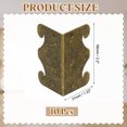 thumbnail image 2 of Uxcell 10 Paquete de Protectores de Esquina para Zócalos, Cubierta de Bisel Metálico Decorativa Vintage para Muebles de Madera, Mesa, Armario, Cajón, Bronce, 2 of 7