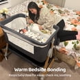 thumbnail image 5 of HARPPA 3 in 1 Baby Bassinet Bedside Sleeper, Height Adjustable, Easy Folding, Gray, 5 of 12