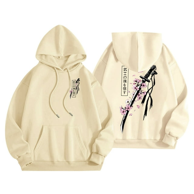 Sweat à Capuche à Manches Longues Imprimé Double Lettre Automne Hiver avec Poche avant pour Sorties Décontractées