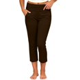 thumbnail image 3 of JIAYUE Women Capri Pants Mid-Low Rise Waist Side Pockets Slim Fit Cropped Trousers for For Casual Sport Activities, 3 of 4