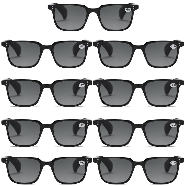 Lot of 9 pairs of sunglasses 9 Pairs Mens Womens Reading Sunglasses Square Full Tinted  main image 2