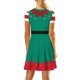 thumbnail image 4 of Gibobby faldas deportivas para mujer Falda corta de cóctel con cuello en V y borlas de longitud midi para mujer(Verde, S), 4 of 5
