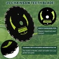thumbnail image 6 of 9"×36T Carbide Tipped Blade & 9"×20T Chainsaw Tooth Brush Blade Replacement for Weed Eater Straight Shaft Spline Drive 2 & 4 Cycle Gas Powered String Trimmer Wacker Grass Edger, 6 of 9