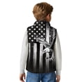 thumbnail image 5 of Xoenoiee Eagle American Flag Print Toddler Boys Plush Fleece Vest, Comfortable Sleeveless Zip-Up Jacket with Pockets for Fall Winter Clothing, Size 5-6 Years, 5 of 7
