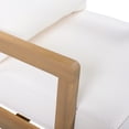 thumbnail image 6 of Christopher Knight Home Outdoor Acacia Wood Patio Chair Set of 2, Armchairs with Cushions, Natural + Beige, 6 of 11