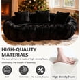 thumbnail image 4 of Lovableguy Floral-shaped Bean Bag Couch for Adults,Soft Faux Fur Loveseat Boneless Floor Sofa with 3 Pillow for Small Space,Bedroom,Apartment,Beige, 4 of 7