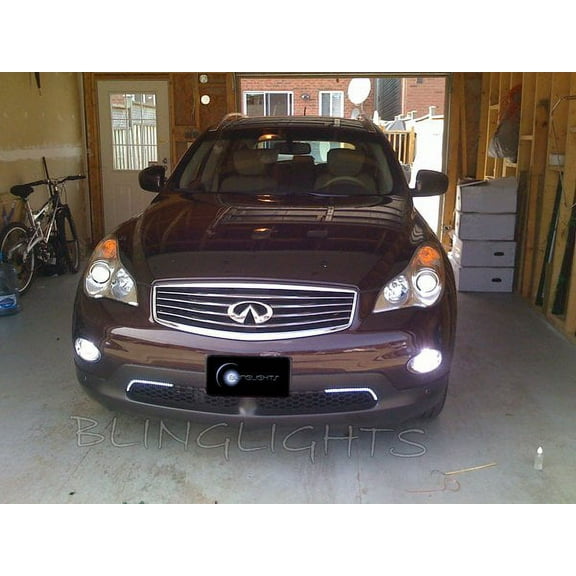 For 2008-2012 Infiniti EX35 LED DRL Light Strips for Headlamps Headlights Day Time Running Lamps Lights