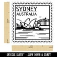 thumbnail image 2 of Sydney Opera House Australia Destination Travel Self-Inking Rubber Stamp Ink Stamper - Sky Blue Ink - Small 1 Inch, 2 of 7