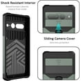 thumbnail image 3 of Pixel 7 Pro Case: Sliding Camera Cover, Card Holder, Magnetic Kickstand - Heavy Duty Protection (Green), 3 of 13