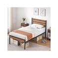 thumbnail image 4 of Tamaño individual/tamaño completo/queen size marco cama rustic vintage wood cabecero, mattress foundation, strong wood slats platform support, under cama almacenamiento, noise-free, no necesit..., 4 of 8
