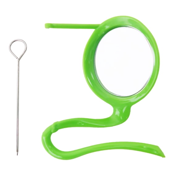 Bird Mirror Toy with Perch Hanging Parrot Feeder for Small Birds Parakeets