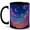Black, variant on Crescent Moon Sky 11oz Ceramic Mug, Colorful Starry Night Art