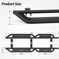 thumbnail image 3 of RVNI Armor Running Boards for 2018-2023 2024 Jeep Wrangler JL 4 Door Side Steps Nerf Bar, 3 of 6
