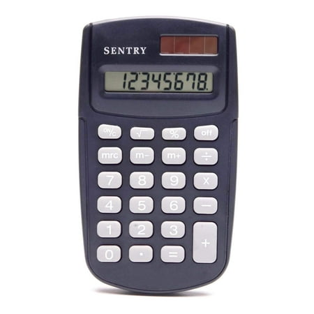 2 Pack Sentry Dual-Power 8 Digit Solar Calculator CA338, 1 Calculator (Best Medical Calculator App)