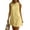 09#Yellow, variant on Mini Dress for Women Solid Linen Crew Neck Summer Vacation Going Out Cute Short Dress Yellow L