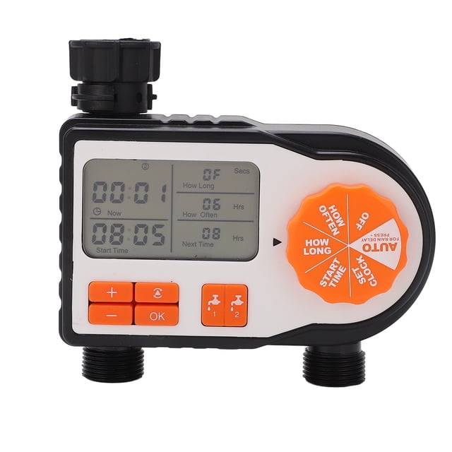 Controlador de Riego Ticfox Temporizador Electrónico de Riego de Jardín con Pantalla LCD