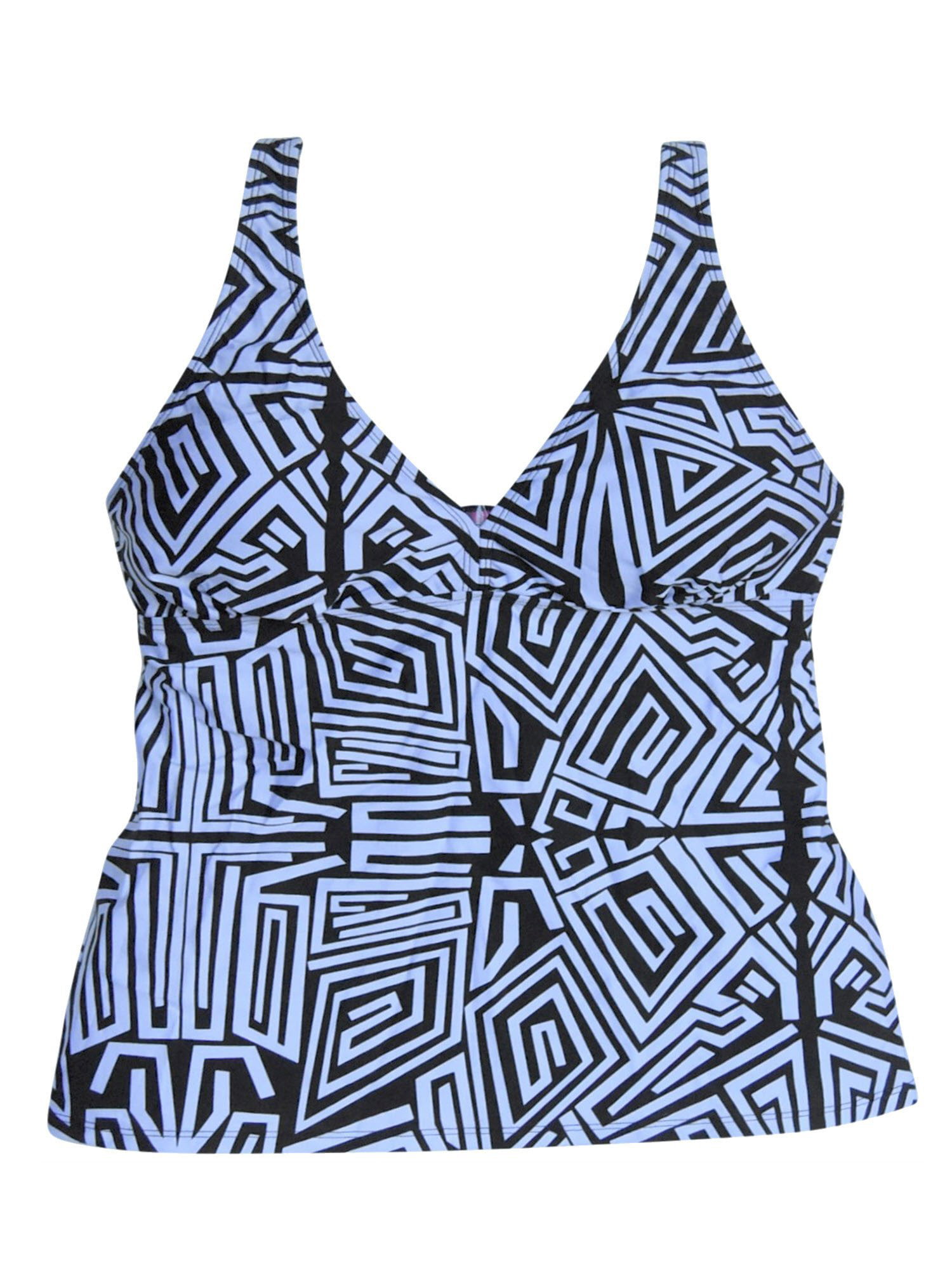 momolove Womens Two Piece V-Neck Tankini Swimsuit with Boardshort Plus Size
